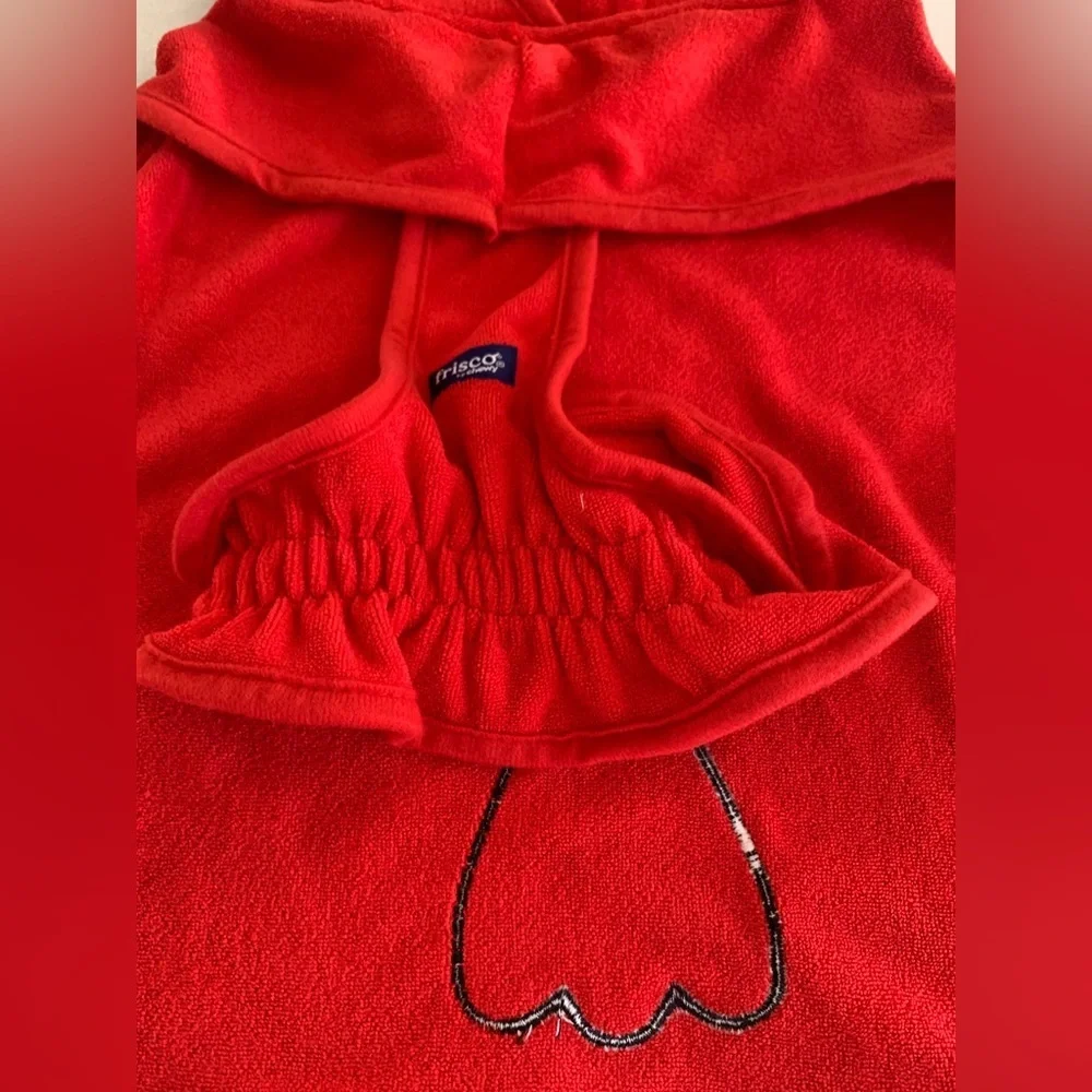 Frisco Red Colorful Macaw Terrycloth Bathrobe For Dog or Cat Medium NWT